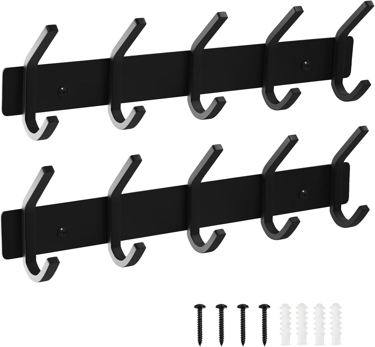 VAEHOLD Wall Hooks, Heavy Duty Aluminum Towel Hooks for Hanging Coat, Hat, Key, Clothes, Closet