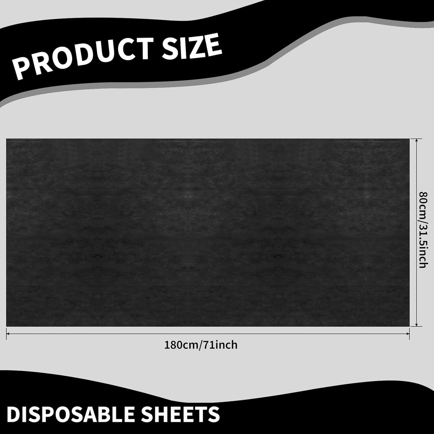 Breling 100 Pcs 31.5 x 71 Inch Disposable Bed Sheets Oil-proof PE Film Massage Table Sheets
