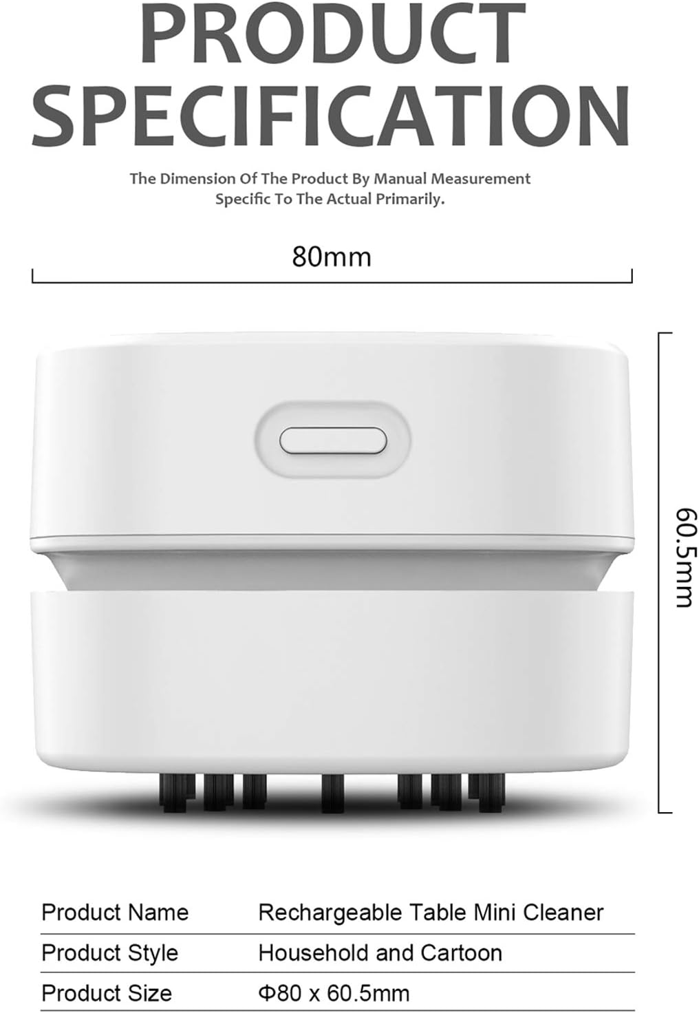 ODISTAR Counter Vacuum Cleaner,Mini Table dust Sweeper Energy with Digital Timer,Endurance up to