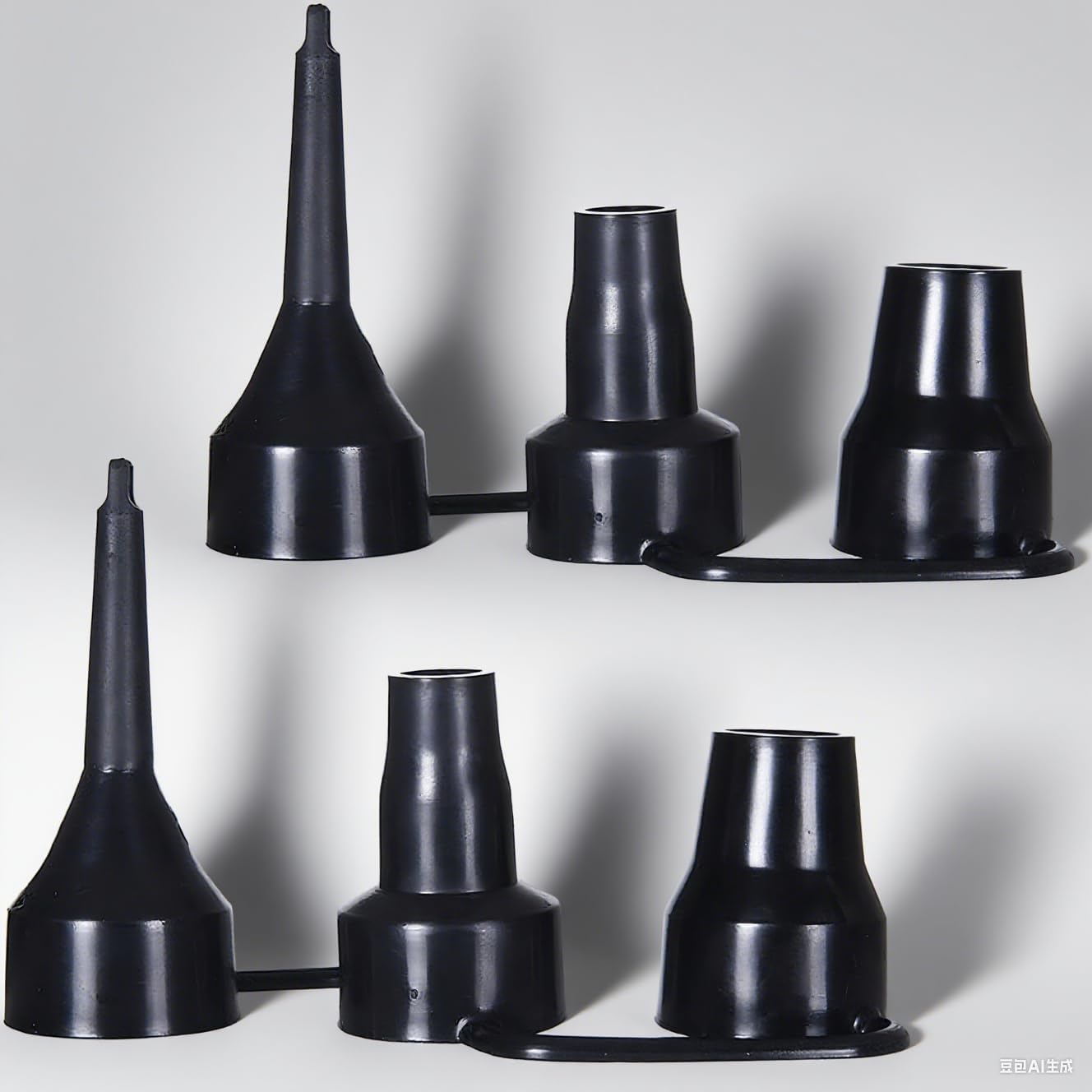 2Set of 3 Sizes Air Pump Replacement Nozzles,Air Pump Nozzles for Inflatables,Plastic Nozzle Head