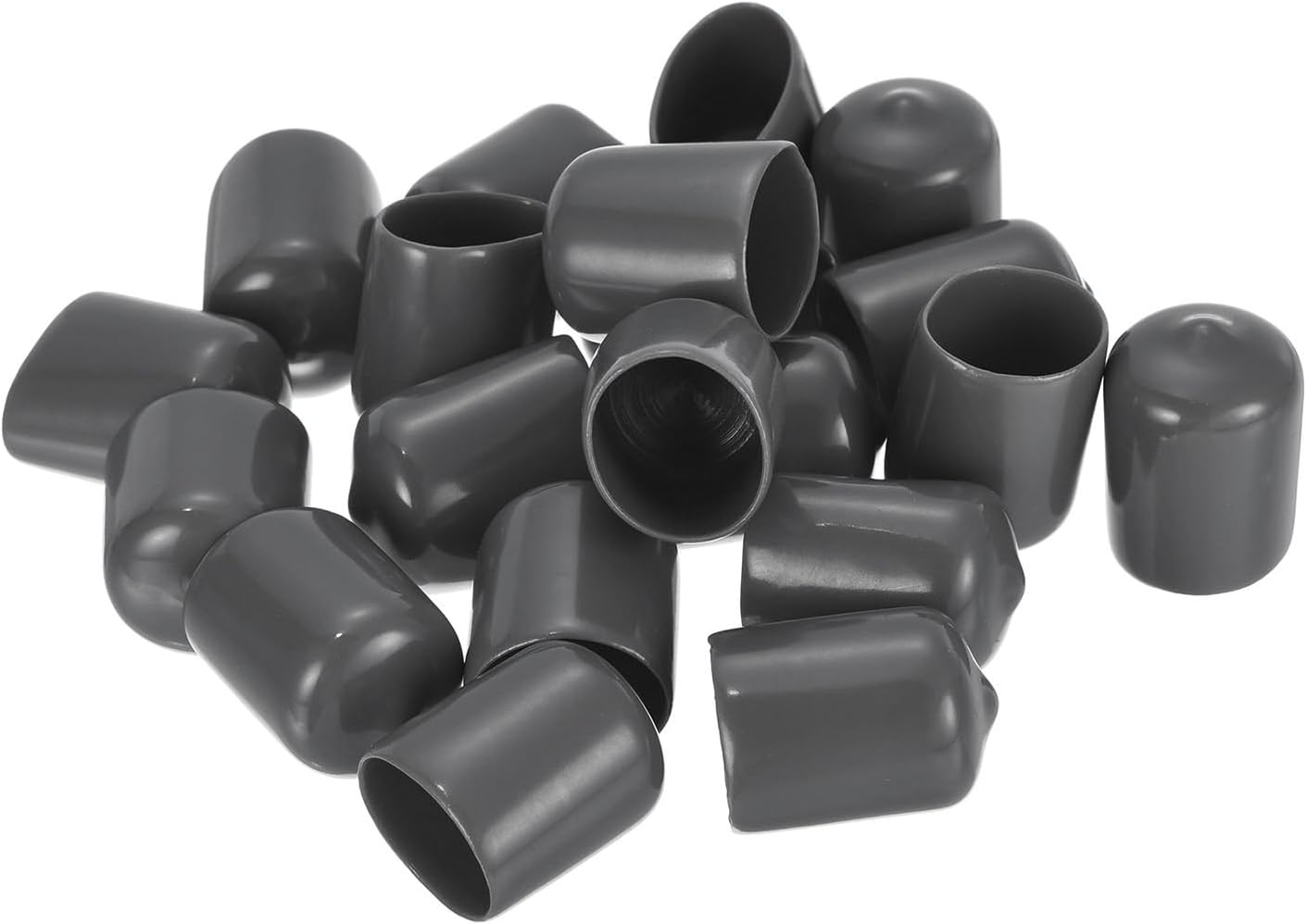 uxcell 20pcs Rubber End Caps 16mm ID Vinyl PVC Round Tube Bolt Cap Cover Screw Thread Protectors