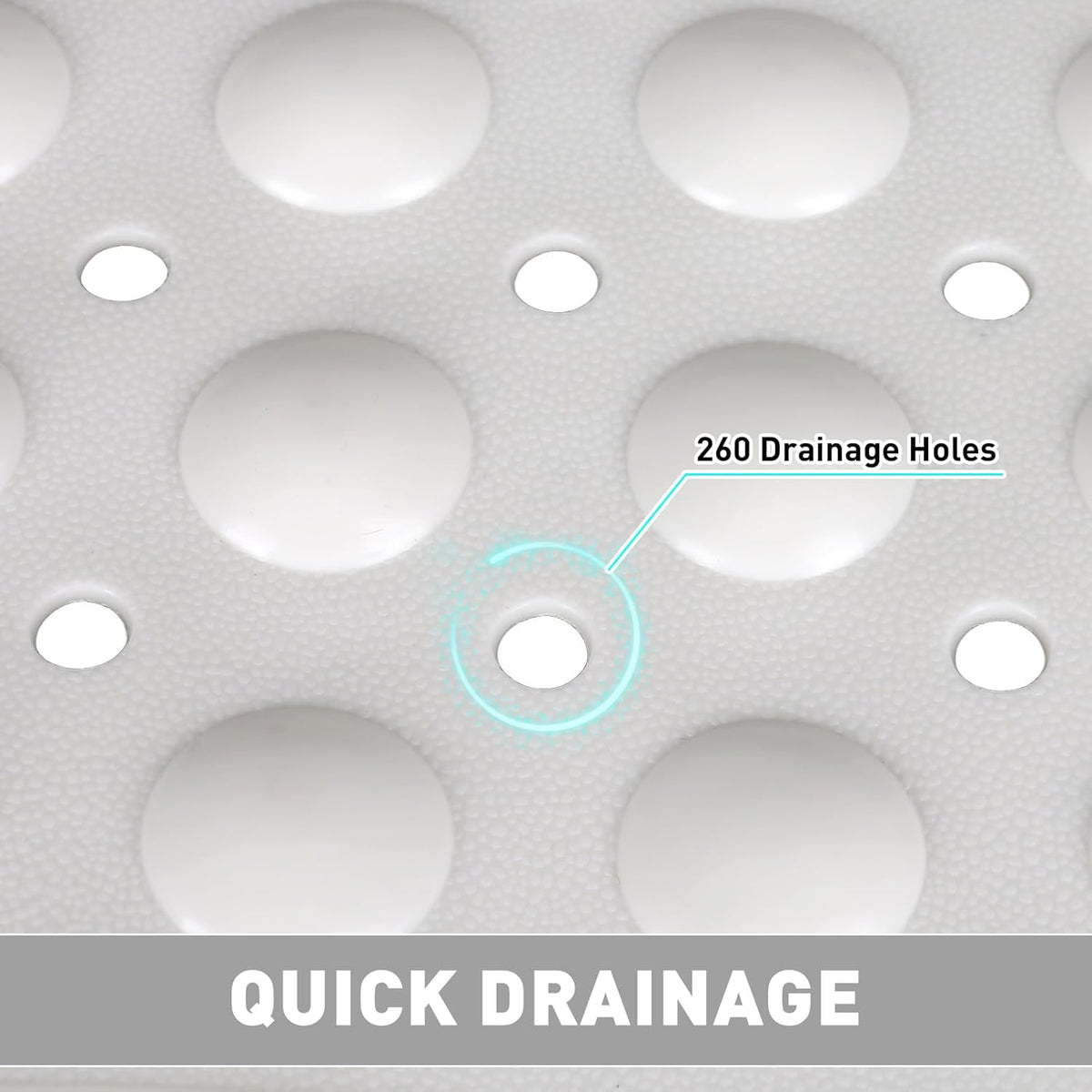 Shower Mat Non Slip: 35.4 x 23.6 Inch Extra Large TPE Shower Mats for Inside Shower - Anti Slip