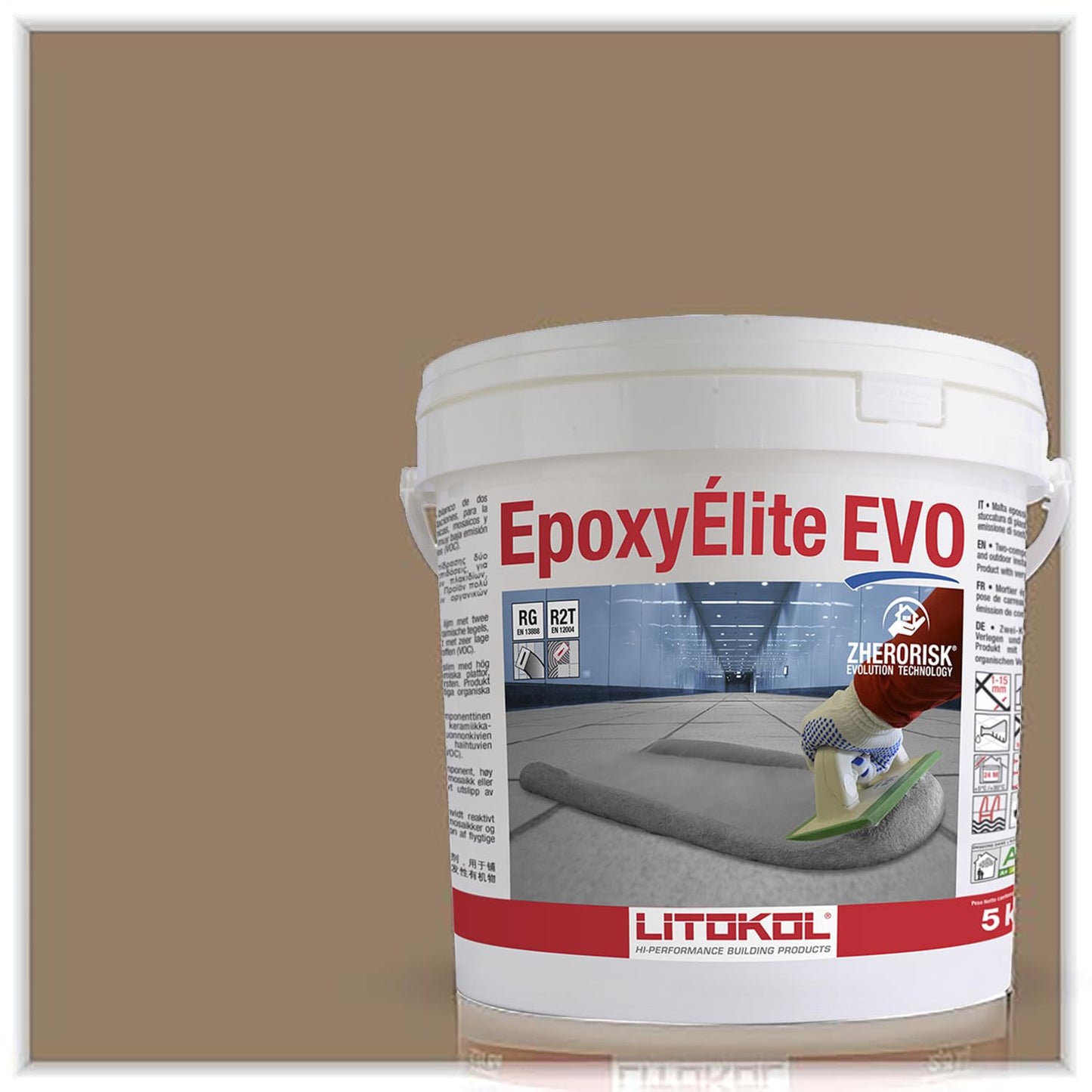 Tile Doctor EpoxyElite EVO 11 lbs./5 kg. Bucket of Litokol Beige 3 Epoxy Tile Grout TMPEEEVO002