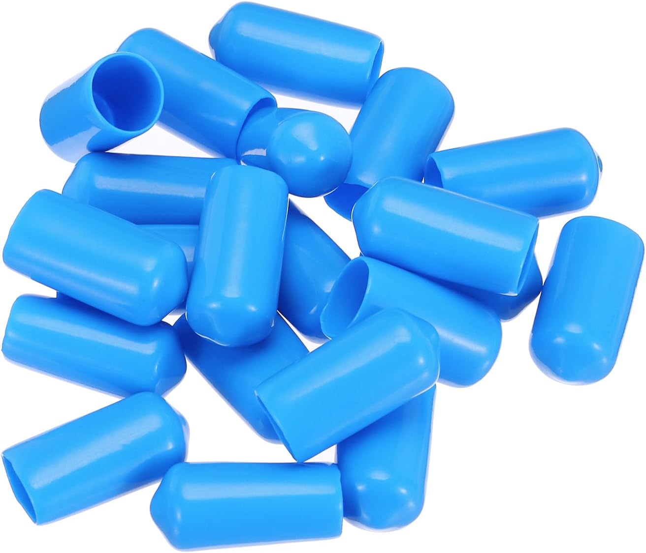 uxcell 20pcs Rubber End Caps 10mm(3/8") ID Vinyl PVC Round Tube Bolt Cap Cover Screw Thread
