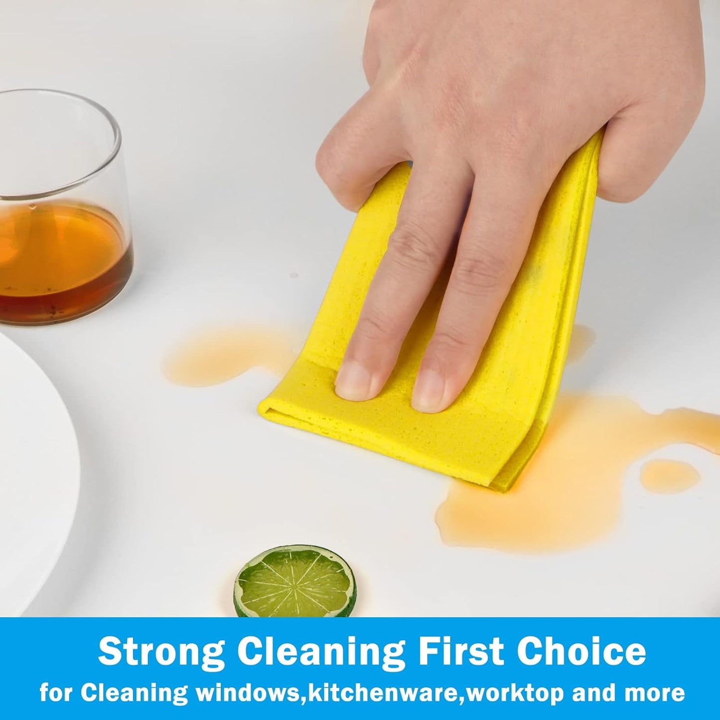 HOMEXCEL Swedish Dishcloths for Kitchen 10 Pack, Sponge Dish Cloth for Counters & Washing Dishes