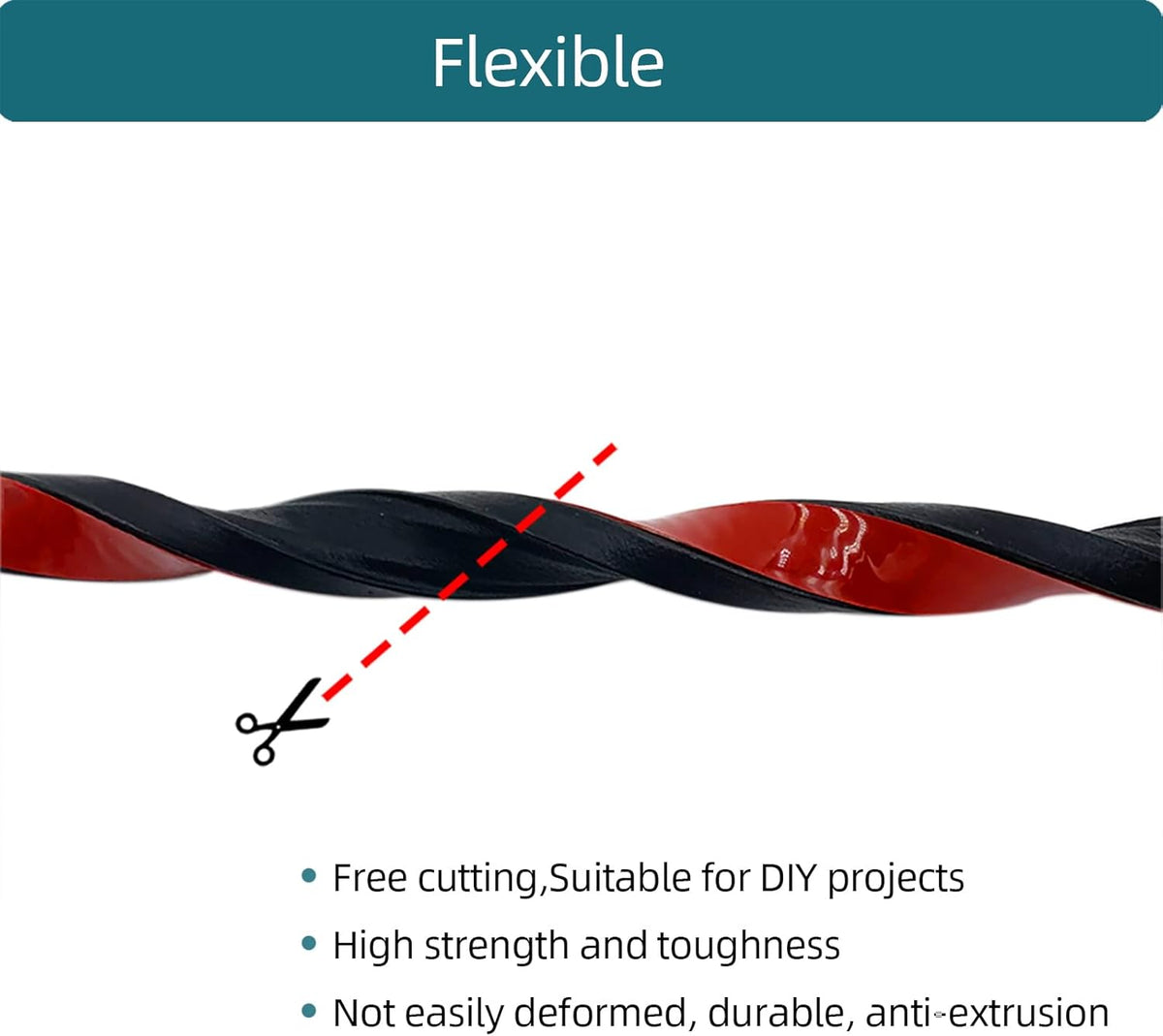 Rectangle Foam Rubber Seal, Self-Adhesive EPDM Foam Rubber Weather Stripping for Boat, Auto, RV