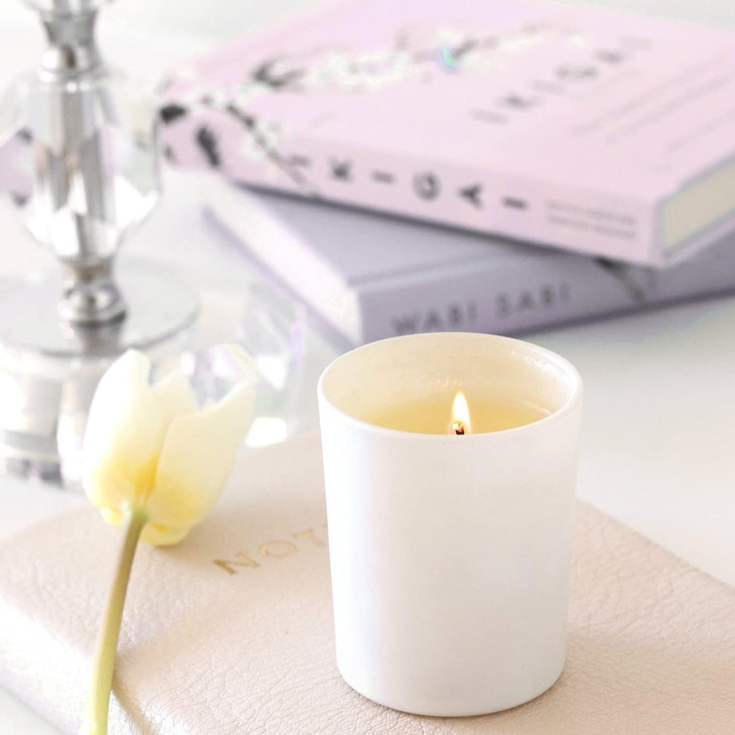 Thick Candle Jars for Making Candles 12 Pcs, 7 OZ Empty Jars with Wood Lids for Candle Making