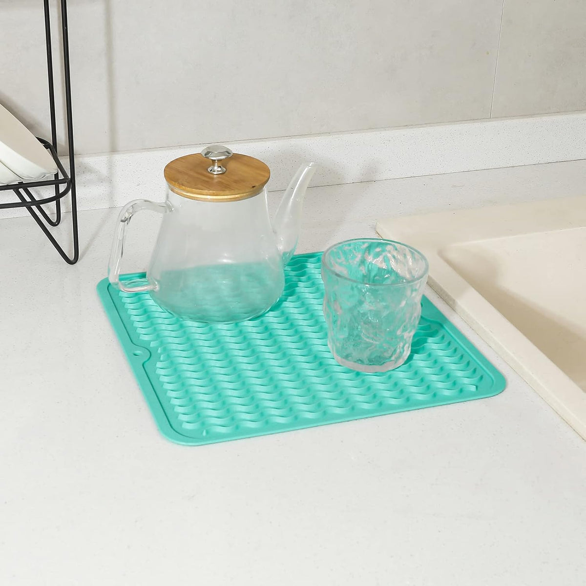 Silicone Dish Drying Mat for Multiple Usage,Easy clean,Eco-friendly,Heat-resistant Silicone Mat for
