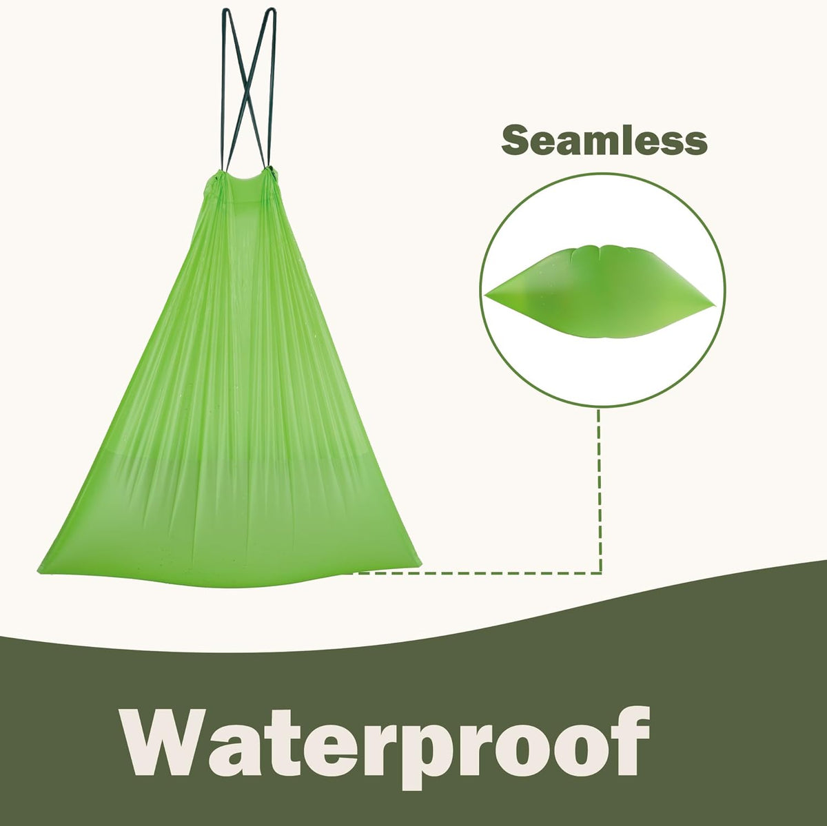 Compost Bags 5 Gallon with Drawstring Tear Off 20 Liter Extra Thick 0.78 Mils Compostable Food