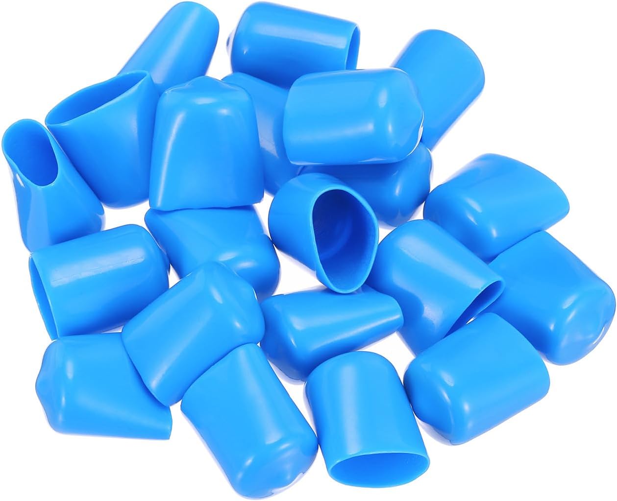 uxcell 20pcs Rubber End Caps 15mm(9/16") ID Vinyl PVC Round Tube Bolt Cap Cover Screw Thread