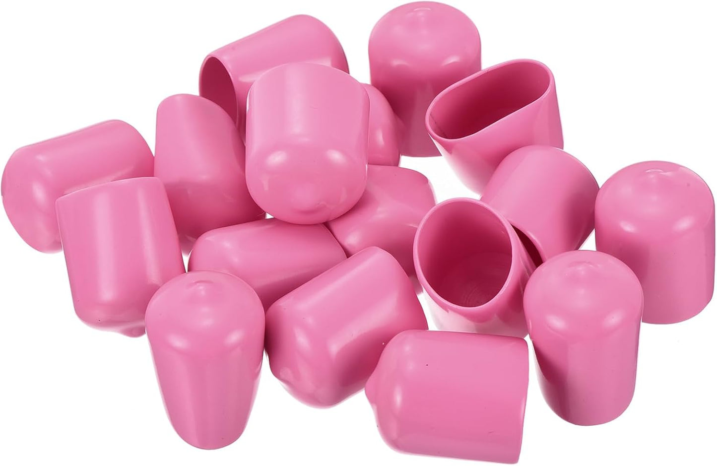 uxcell 20pcs Rubber End Caps 17mm ID Vinyl PVC Round Tube Bolt Cap Cover Screw Thread Protectors