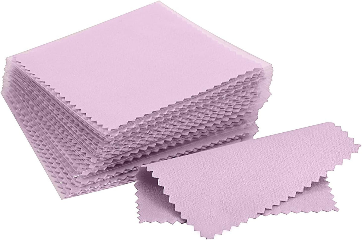 CATIFLIN 100pcs Premium Jewelry Cleaning Cloth, Silver Polishing Cloth Individually Wrapped, for