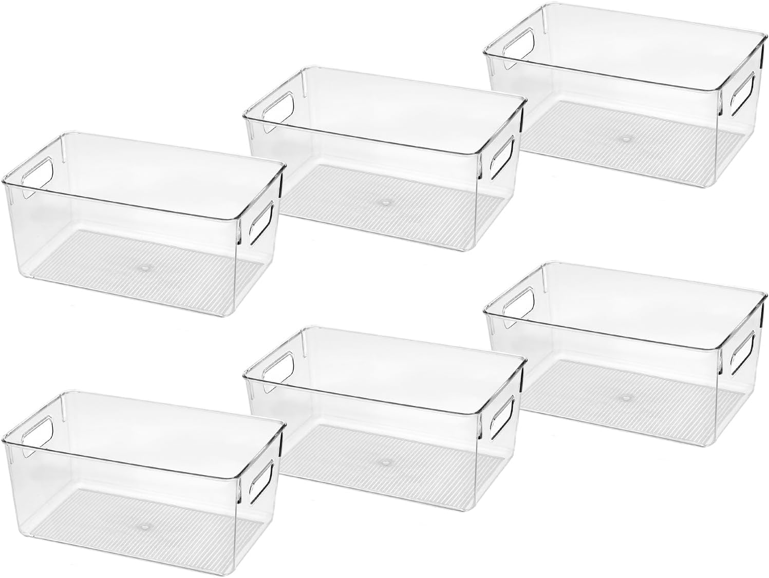 Clear Plastic Storage Bins, Pantry Organizers and Storage Containers Fridge Organizer Bins for