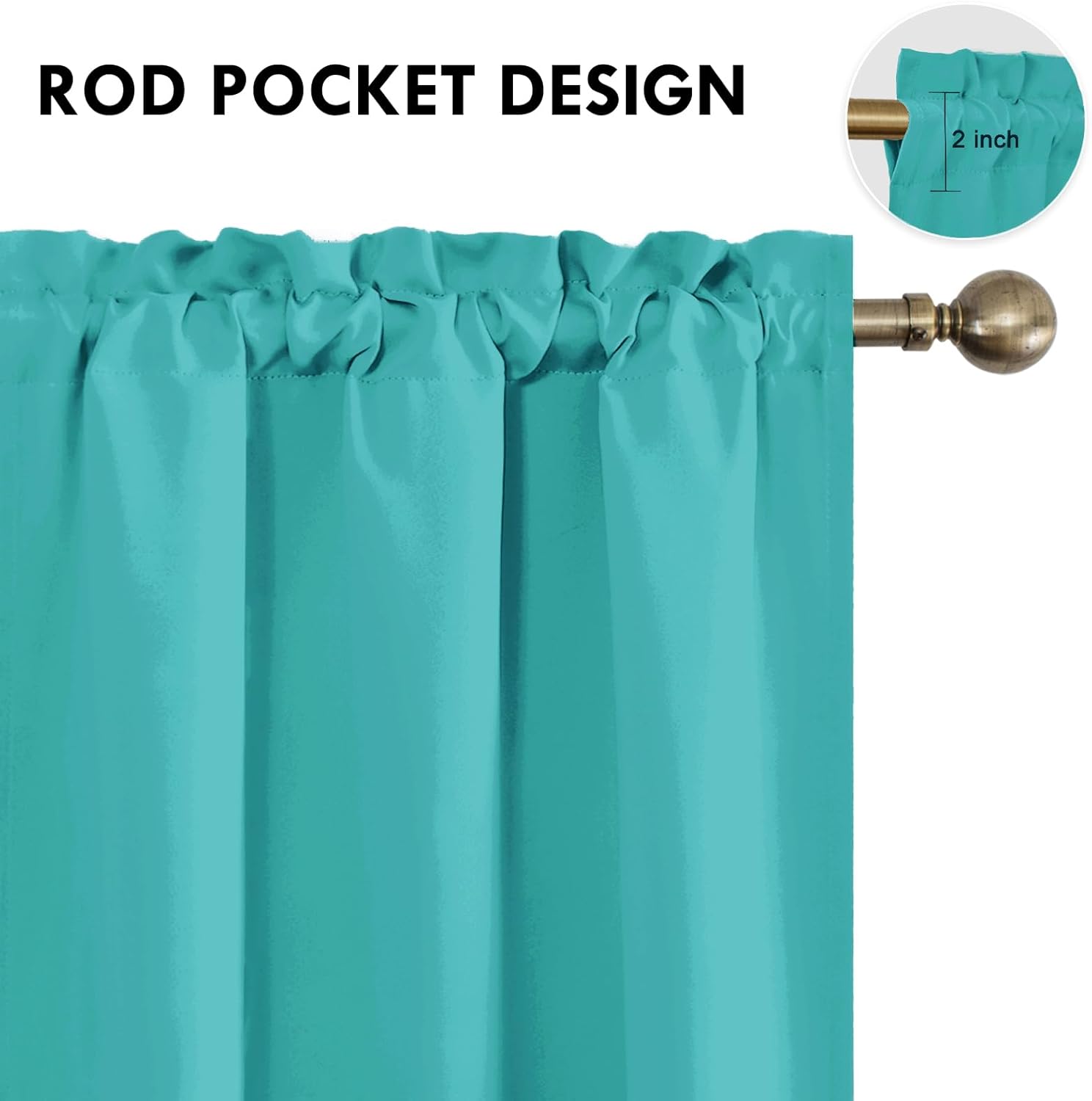 DWCN Blackout Curtains for Living Room Thermal Insulated, Energy Saving & Noise Reducing Bedroom