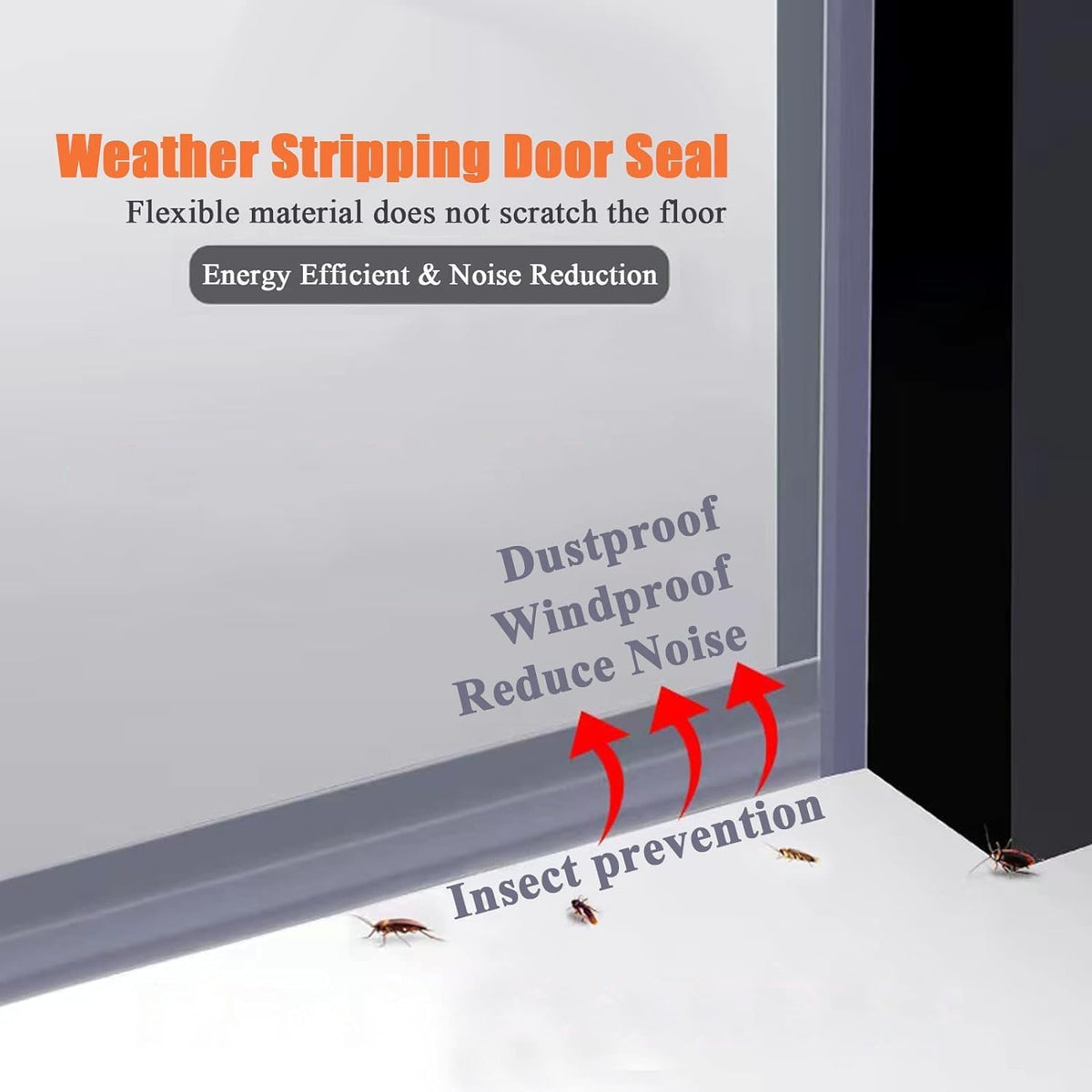Upgraded 32.8FT Silicone Weather Stripping Door Seal, No Residue Glass Shower Door Seal Strip Under