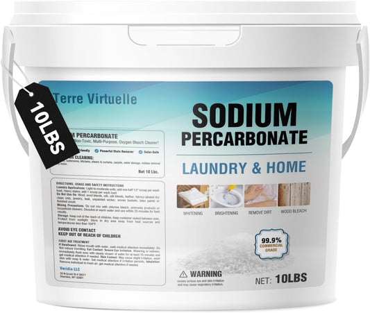 Sodium Percarbonate 10 lbs – Oxygen Bleach Powder & Laundry Booster – Multi-Purpose Cleaner for