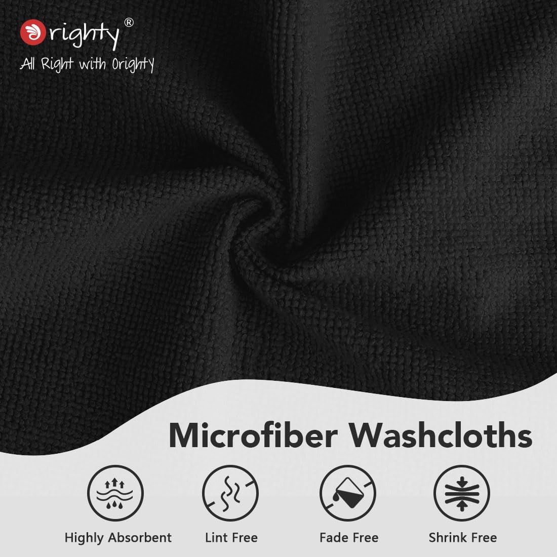 Orighty Wash Cloths Bulk Towels Set 200 Pack, Highly Absorbent and Soft Feel Microfiber Face