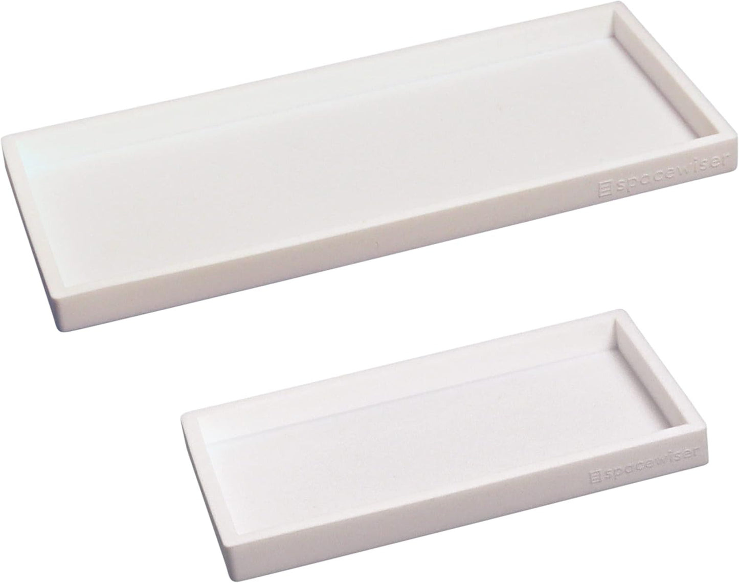 Countertop and Vanity Tray - 2 PC (11” and 7”) Shatterproof Silicone Kitchen and Bathroom Trays for
