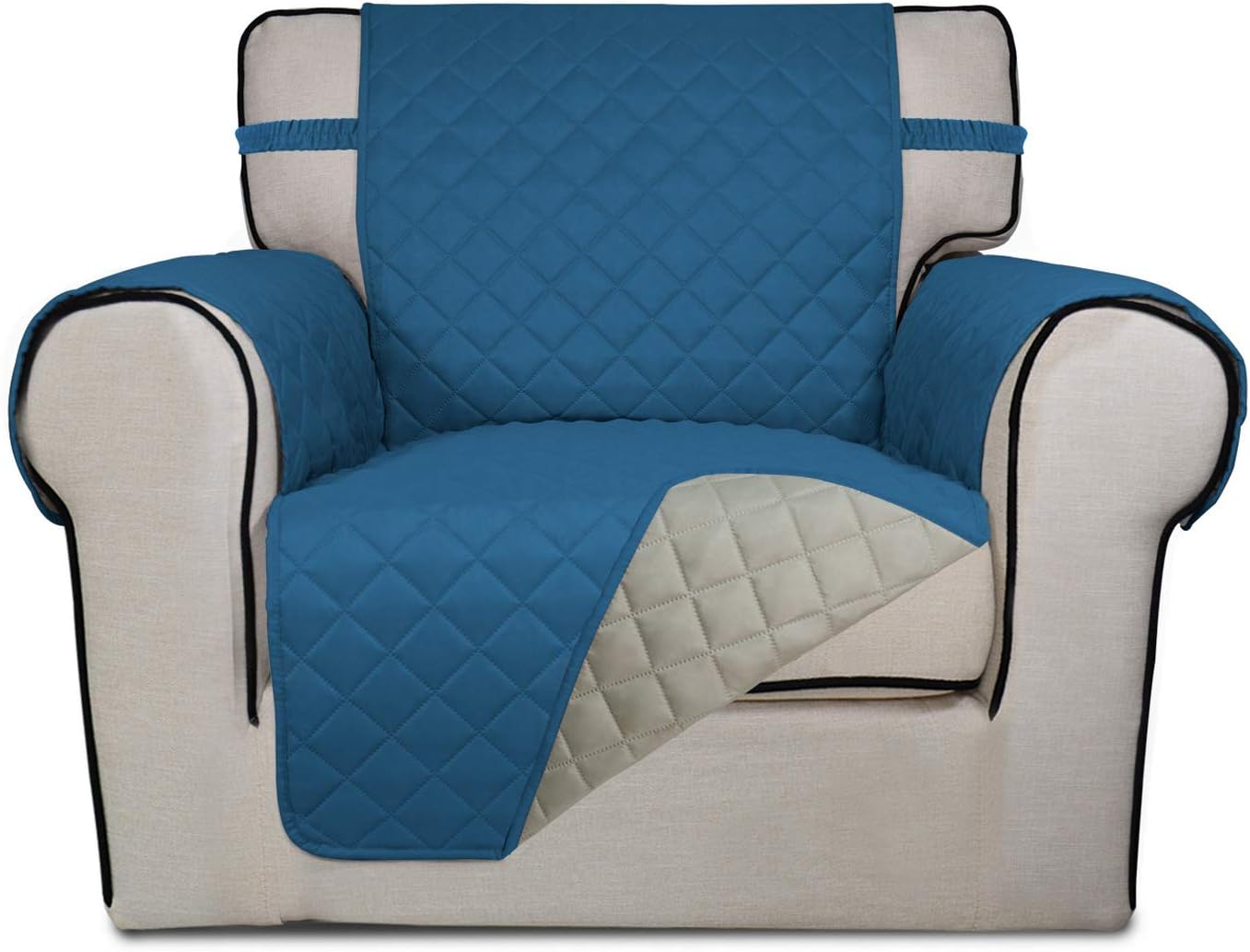 PureFit Reversible Quilted Sofa Cover, Water Resistant Slipcover Furniture Protector, Washable