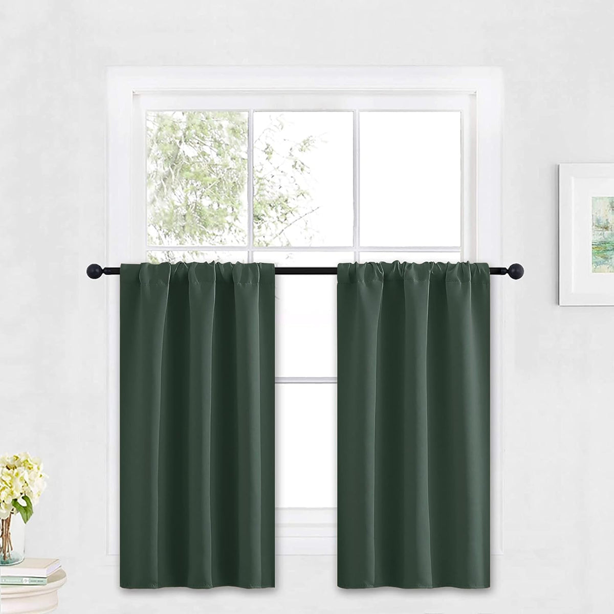 RYB HOME Small Curtains Blackout - Privacy Energy Efficiency Mini Curtains for Kids Bedroom RV