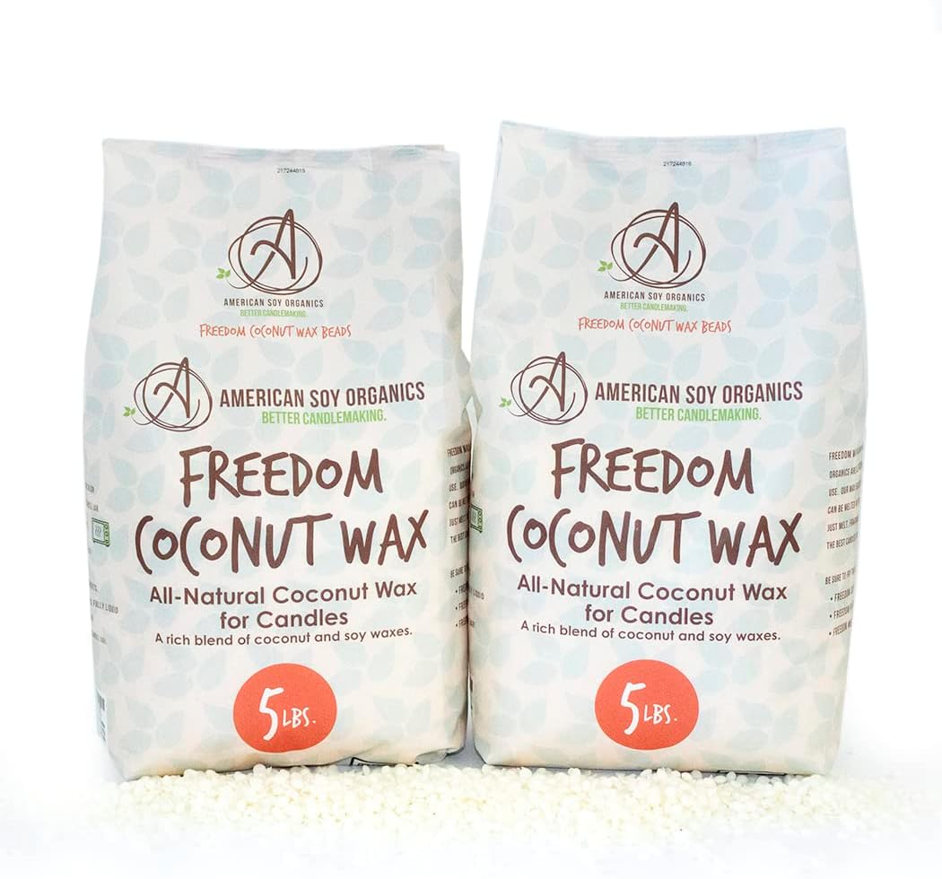 American Soy Organics Freedom Coconut Soy Wax Beads for Candle Making - Natural Candle Making