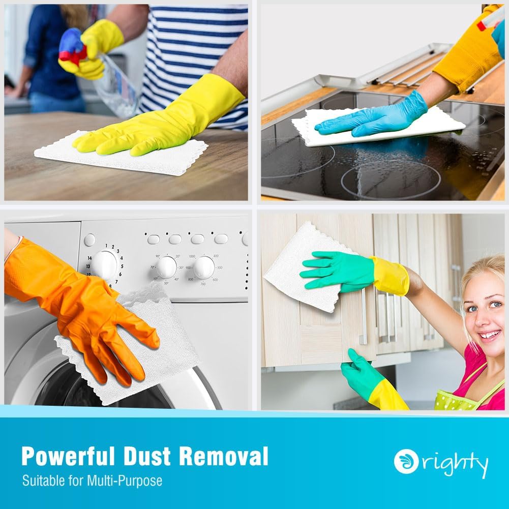 Orighty Cleaning Cloths Bulk, 150 Pack Shop Rags Reusable, Multi-Purpose Shop Towels for Cars