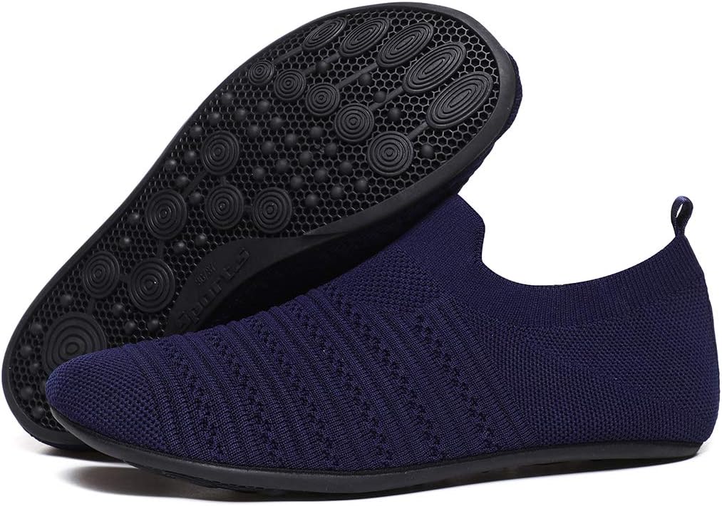QZKDM Lightweight Slip on Grip Indoor House Slippers Barefoot Non Slip Home Exercise Yoga Shoes for