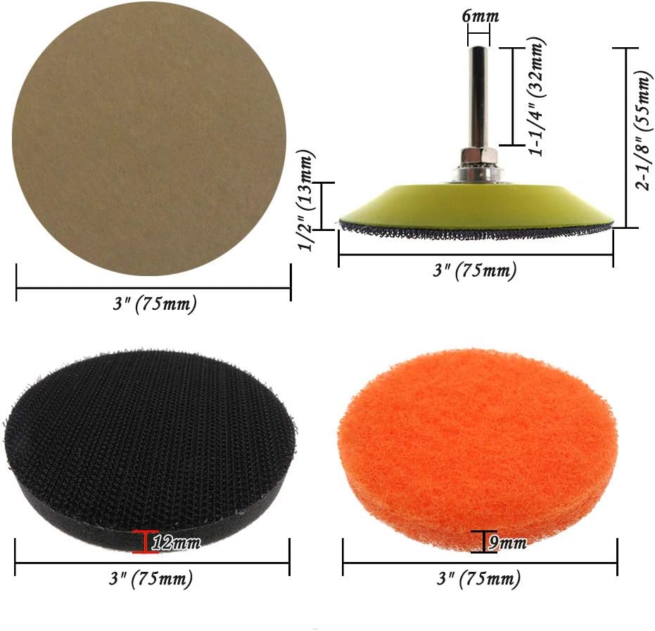 VIBRATITE Headlight Restoration kit for Electric Drill Based Car Lights DIY Polishing kit with 3