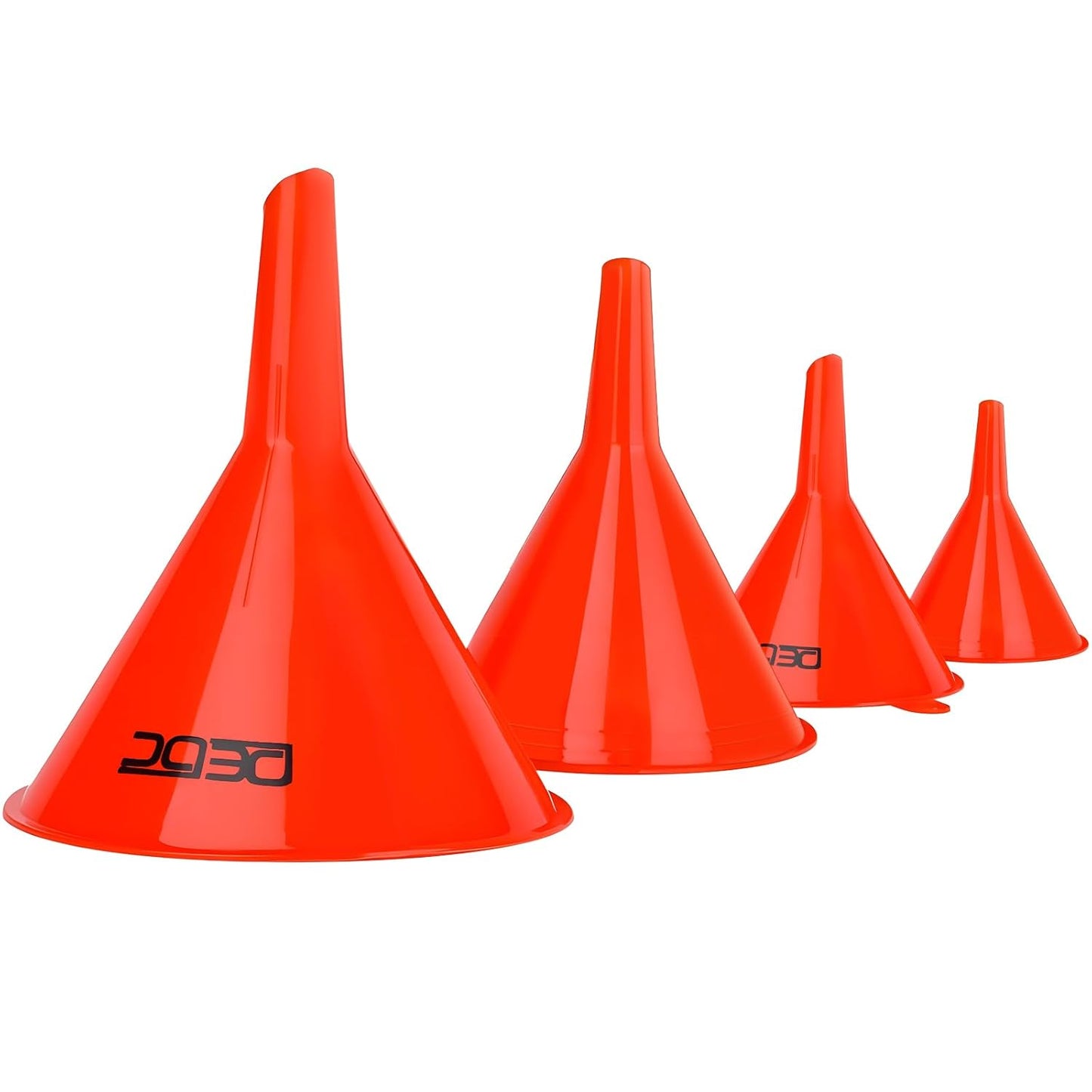DEDC Oil Funnels, Gas Funnels, Plastic Funnel Set for Car, Automotive, Kitchen, Mini Small Large