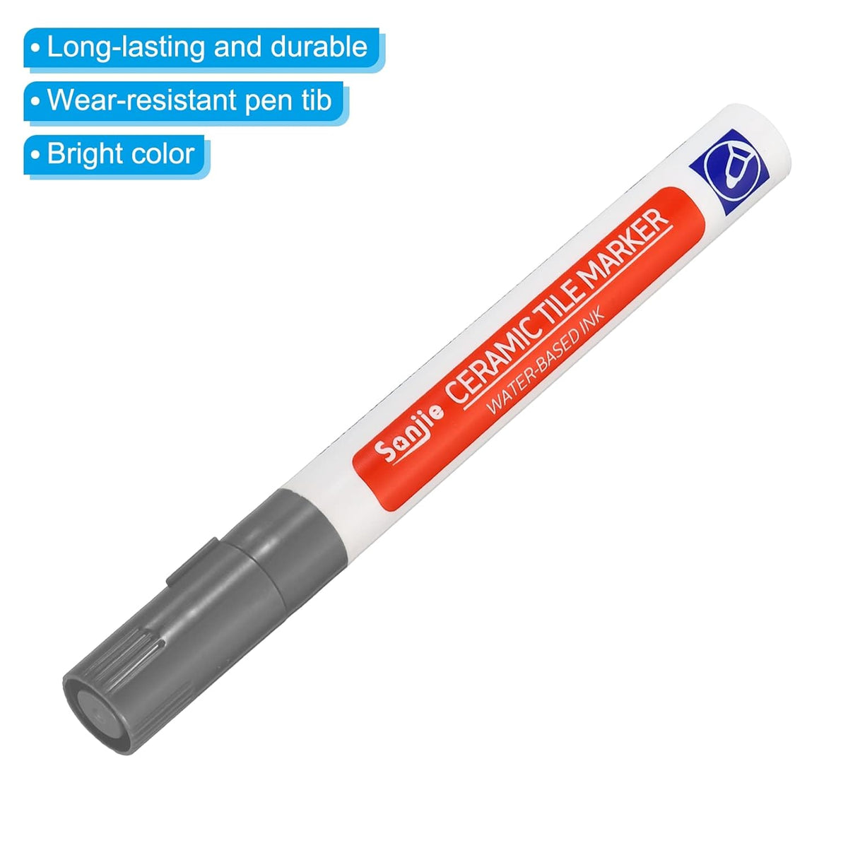 PATIKIL Grout Pen, 4 Pack Grey Tile Marker Waterproof Grout Sealer Pen Tile Repair Pens Paint Pens