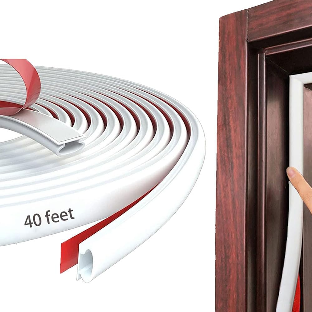 White Rubber Weather Stripping Door Seal Strip, D Shape Door Rubber Weather Seal Strip