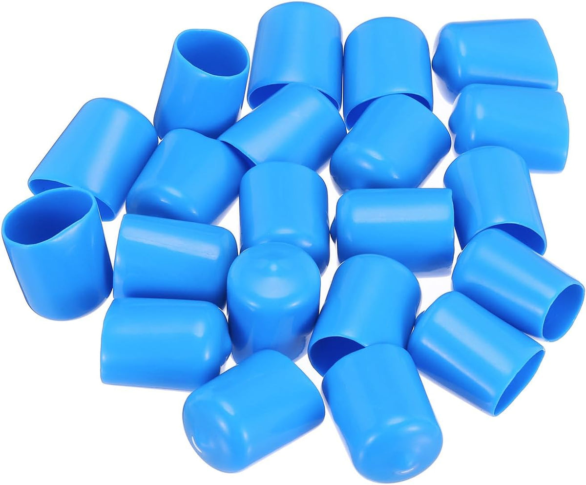 uxcell 20pcs Rubber End Caps 19mm(3/4") ID Vinyl PVC Round Tube Bolt Cap Cover Screw Thread
