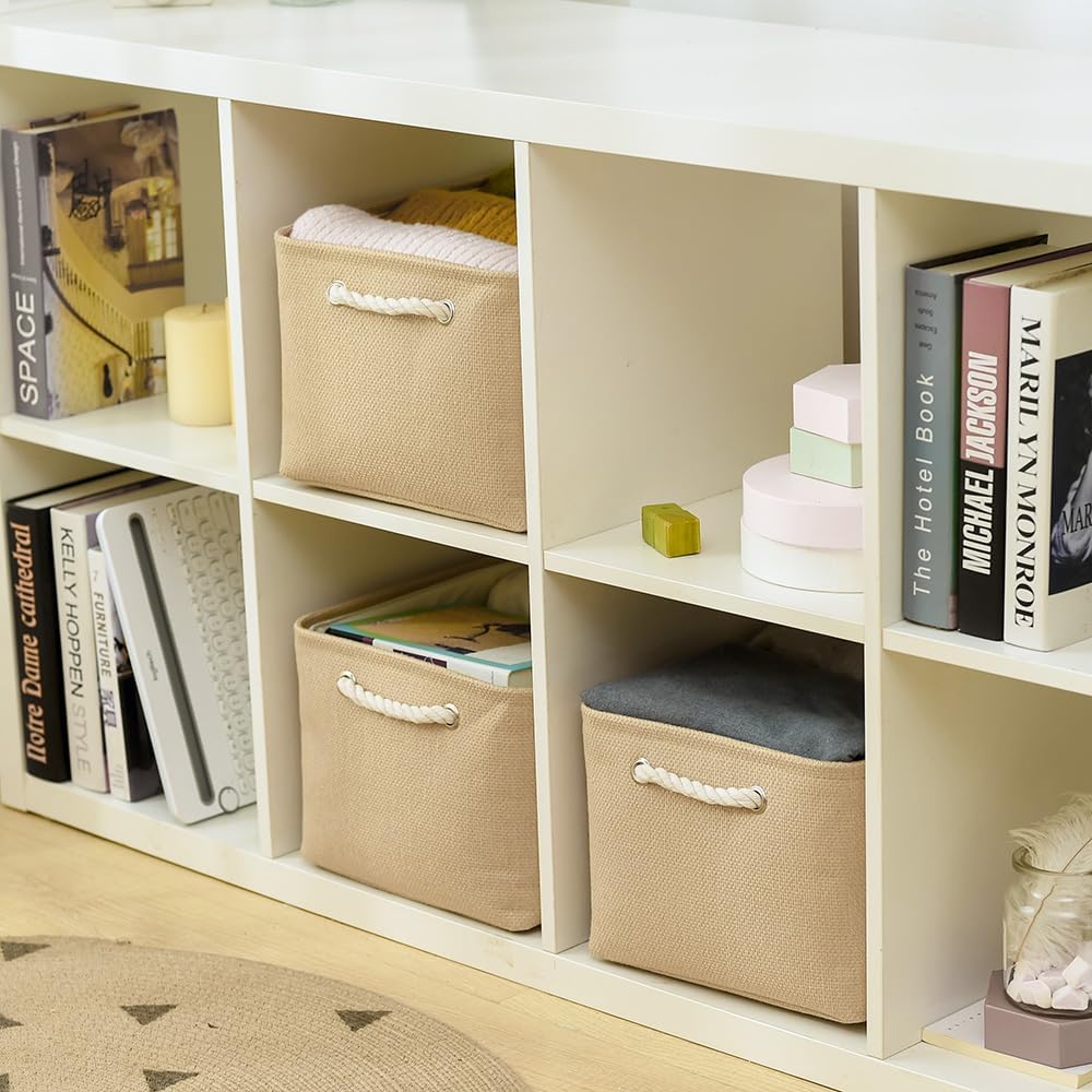 TheWarmHome Organization and Storage Bin for Shelves - Large 3 Pack 16x12x8 inch Storage Basket for