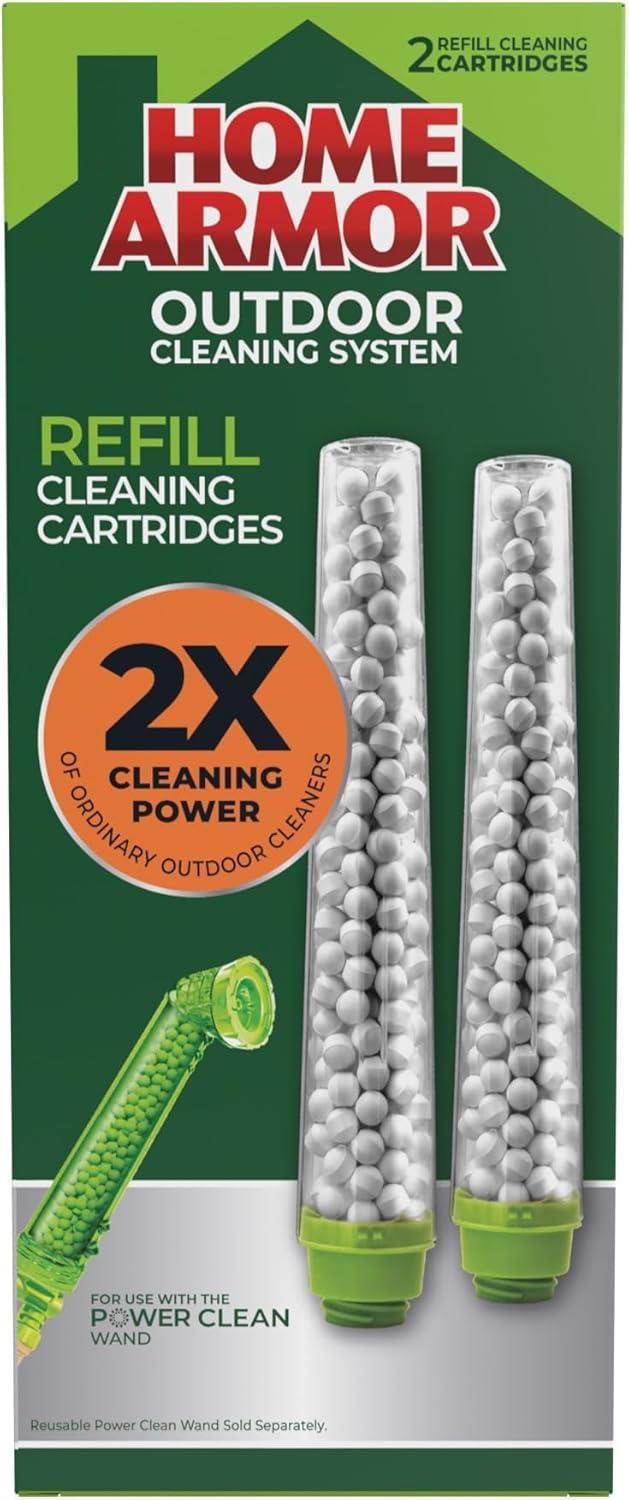 Home Armor Refill Cleaning Cartridge, 2 Pack, For Use with the Power Clean Wand, 2X Cleaning Power