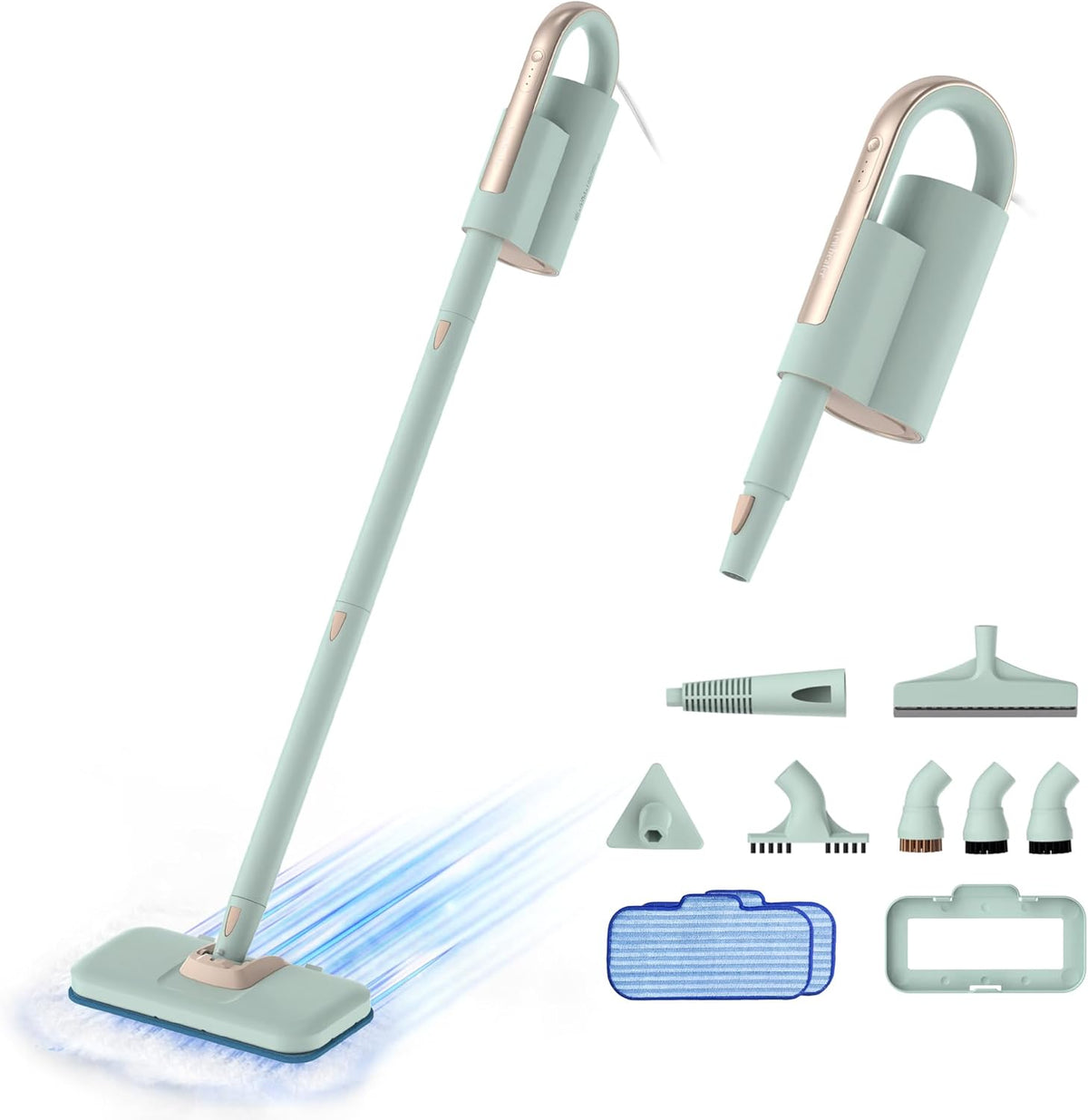 Newbealer Steam Mop & Detachable Handheld Cleaner, 250ml 1200W Powerful Floor Steamer, 3 Adjustable