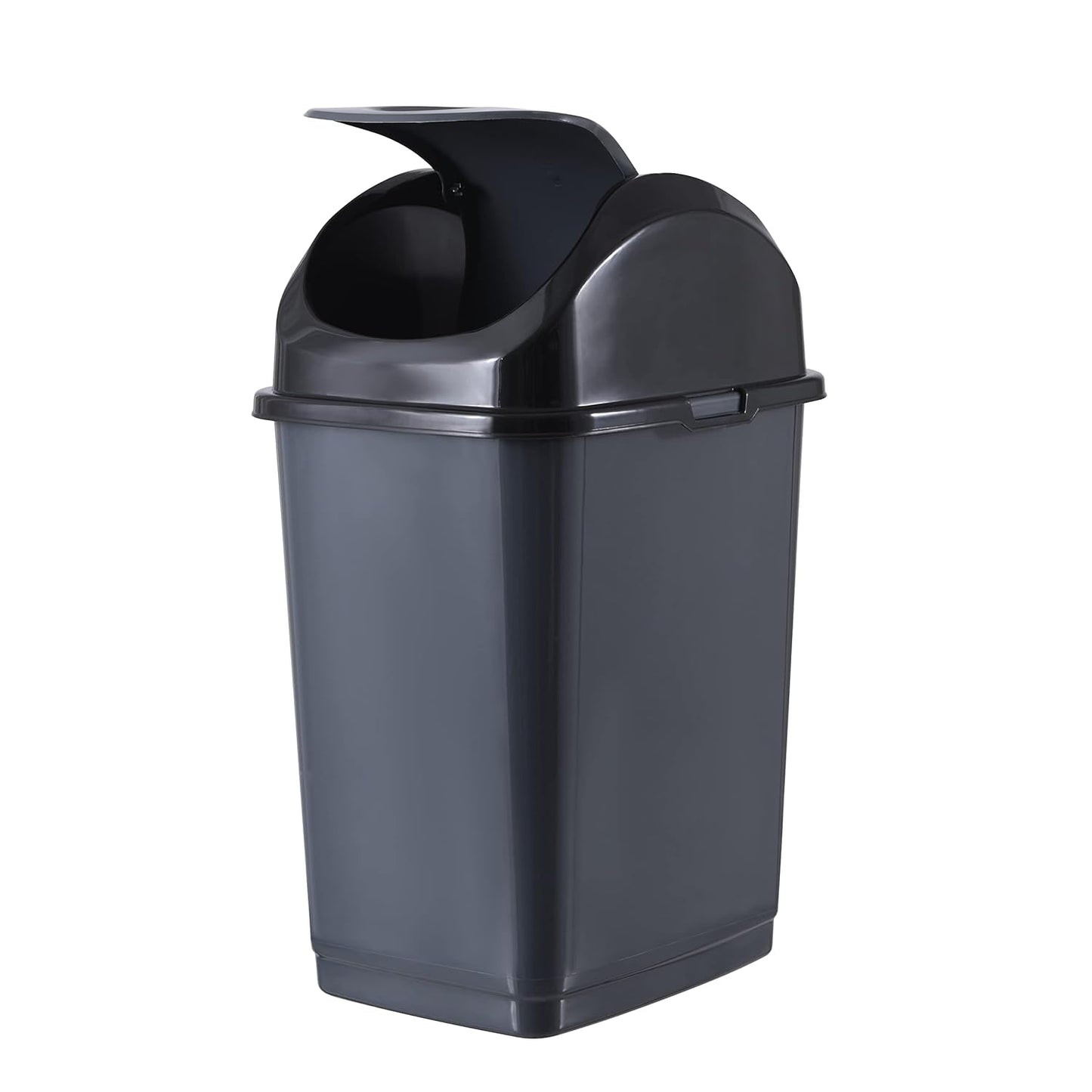 Superio Kitchen Trash Can with Swing Top Lid 9 Gallon Slim Waste Bin 37 Qt Sturdy Plastic Garbage