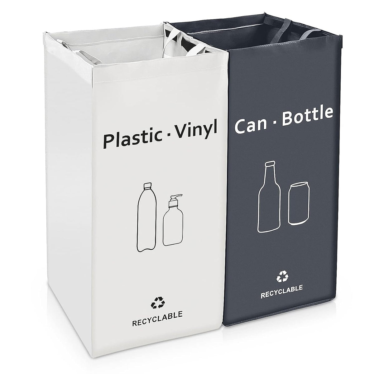 Recycling Bin, Separate Large Recycle Bins for Kitchen - Indoor Home Trash Bin, Recyclable Waste