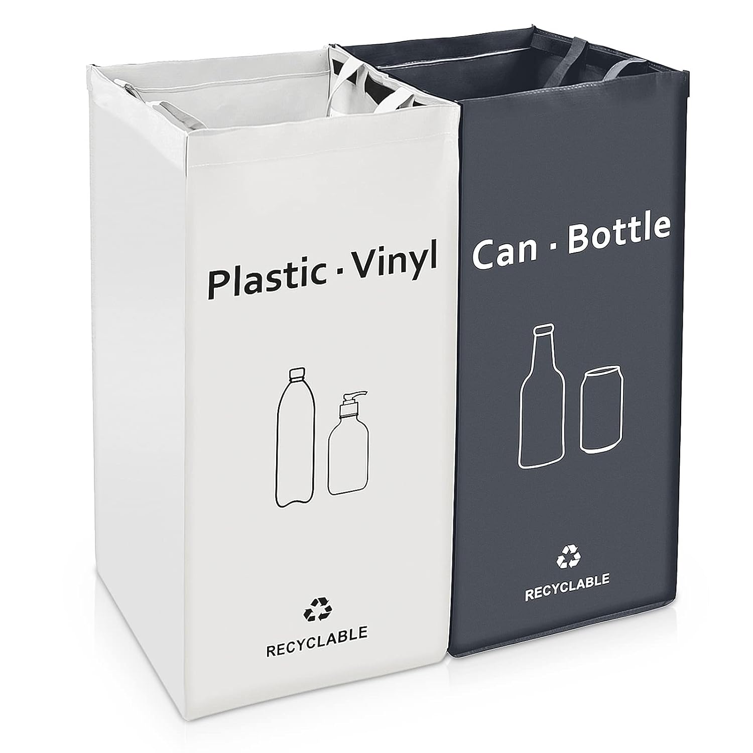 Recycling Bin, Separate Large Recycle Bins for Kitchen - Indoor Home Trash Bin, Recyclable Waste