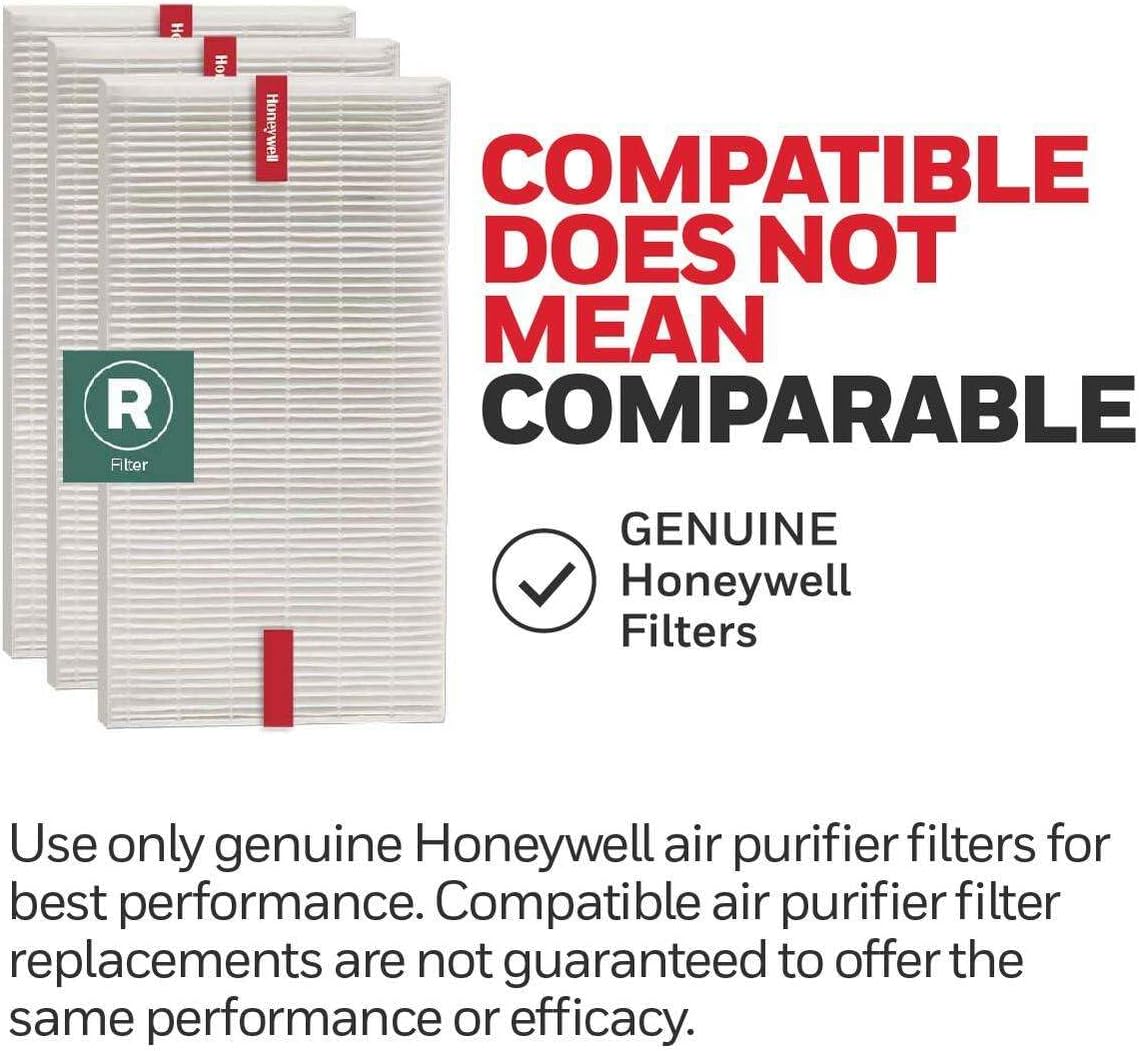 Honeywell HEPA Air Purifier Filter R, 3-Pack for HPA 100/200/300, 3000 and 5000 Series - Airborne
