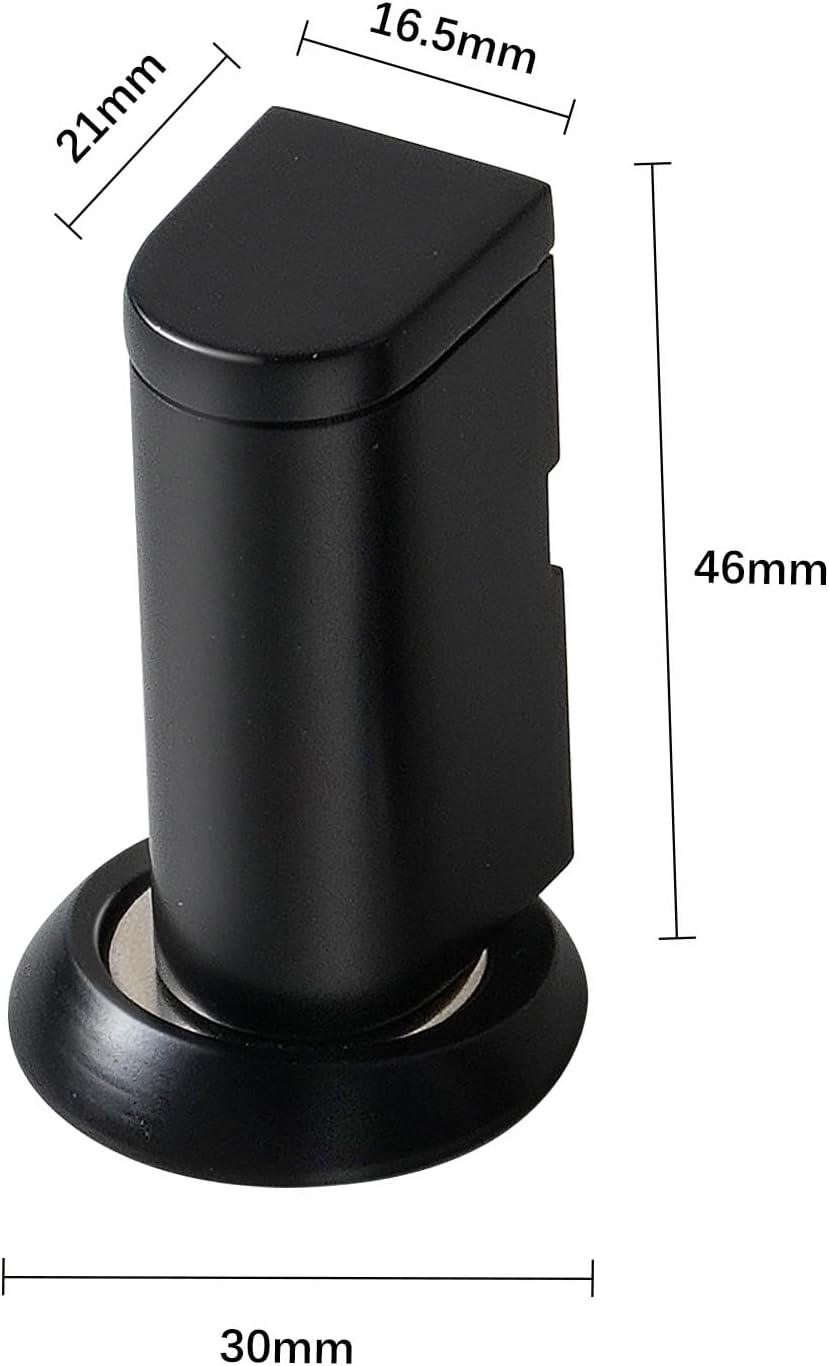 Windproof Magnetic Door Stoppers, 0-0.78" Stroke Mechanical Doorstop, No-Hole Flooring Door Suction