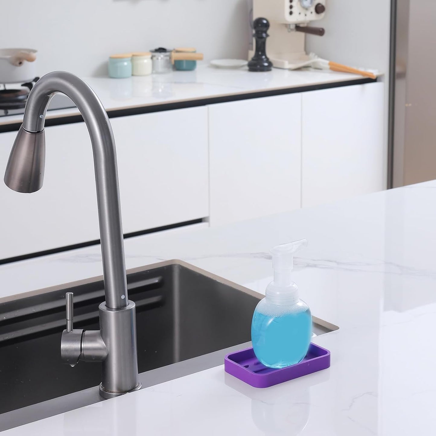 Silicone Kitchen Sink Organizer Tray for Multiple Usage,Easy Clean Sponges Holder for Kitchen