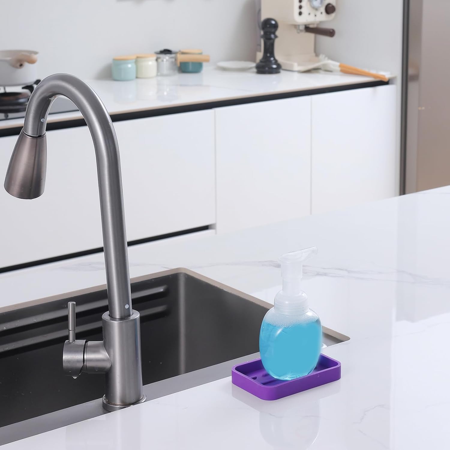 Silicone Kitchen Sink Organizer Tray for Multiple Usage,Easy Clean Sponges Holder for Kitchen