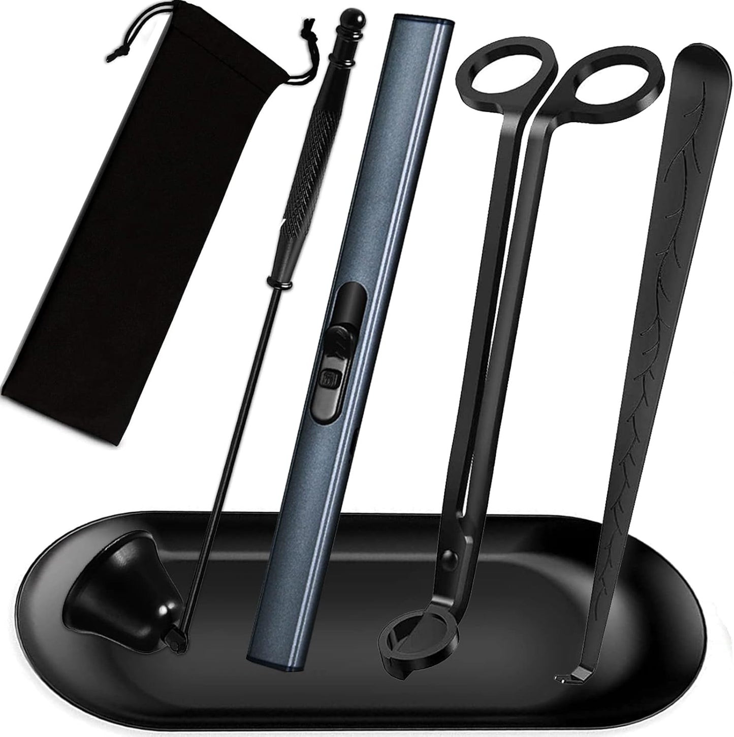 5IN1 Candle Accessory Set, Candle Wick Trimmer Cutter, Candle Snuffer & Candle Wick Dipper,Electric