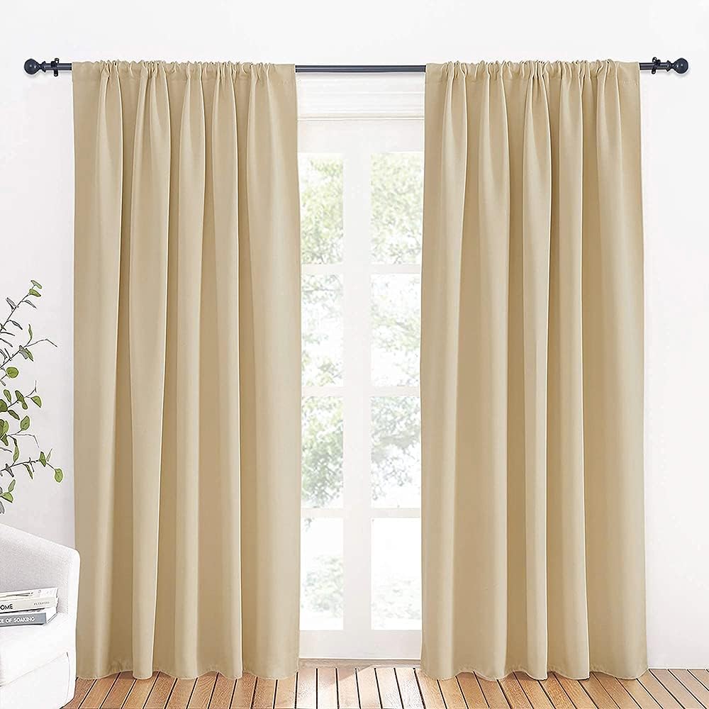 RYB HOME Large Curtains for Living Room 84 inches Length, Blackout Privacy Room Divider Curtains