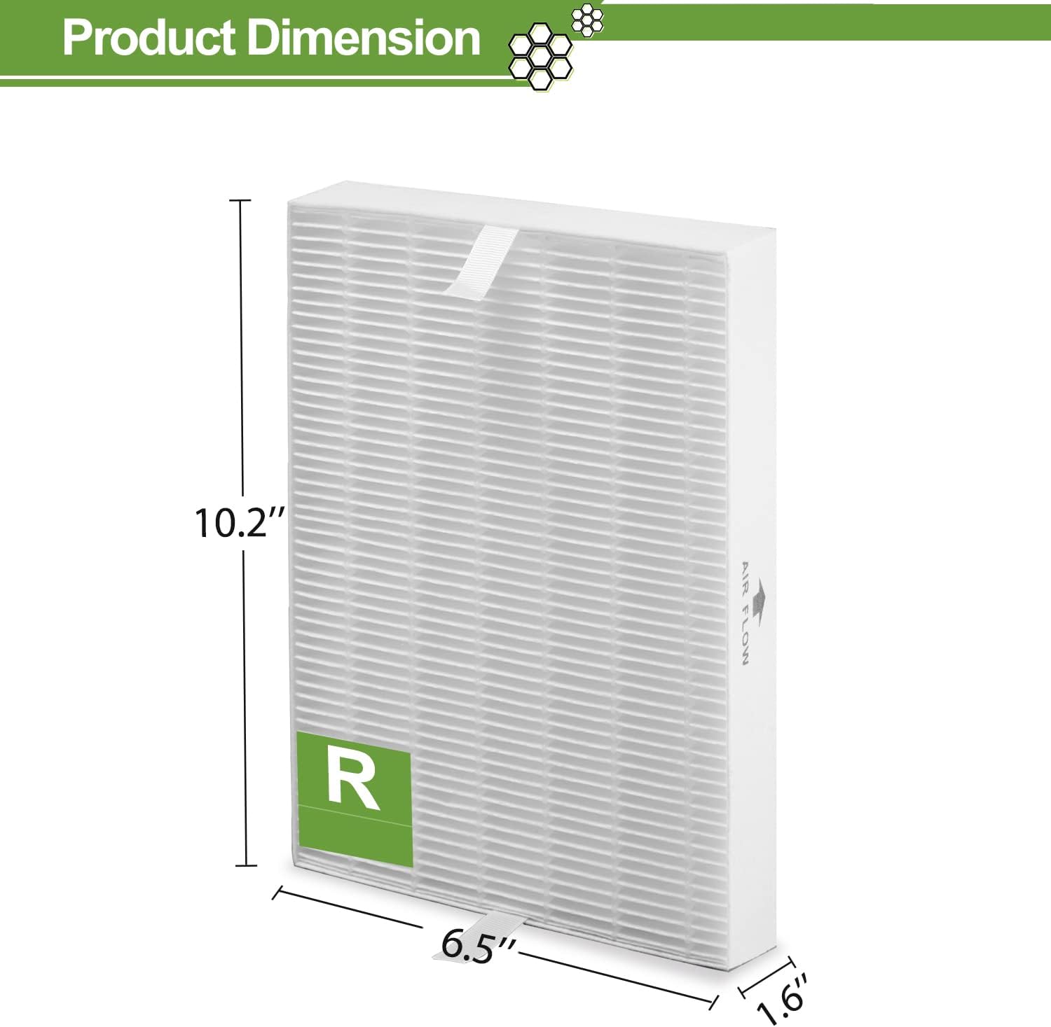 Smilyan 6 Pack Hpa300 HEPA Replacement Filter R for Honeywell HPA300 HPA200 HPA100 HPA090 Series
