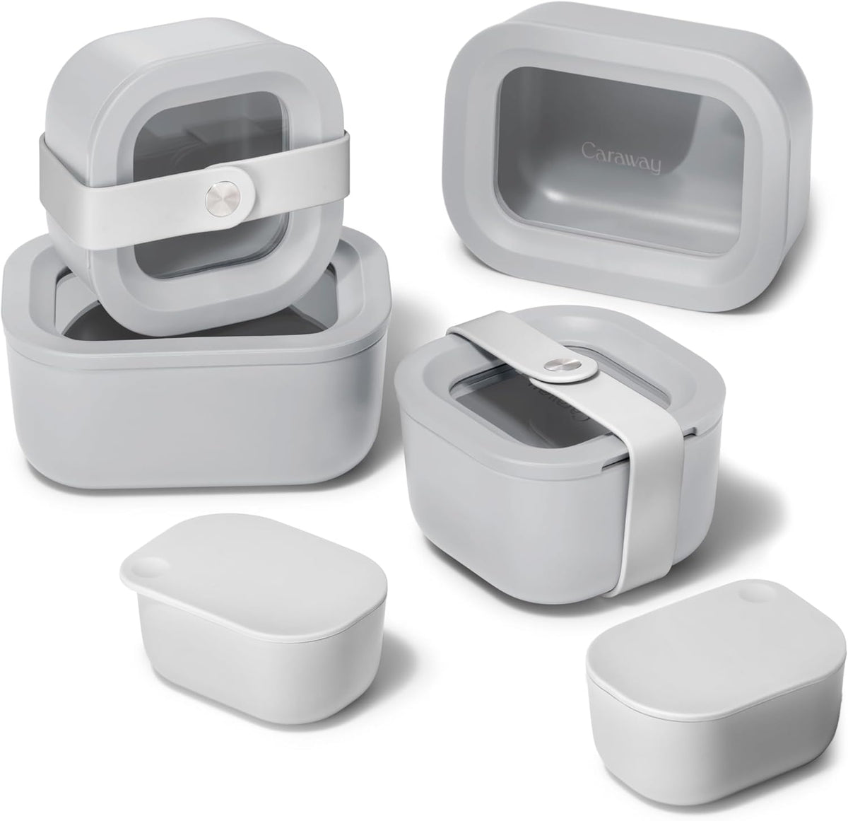Caraway Mini Food Storage 11pc Set - Glass Storage Containers for Food - Non-Toxic Ceramic-Coated