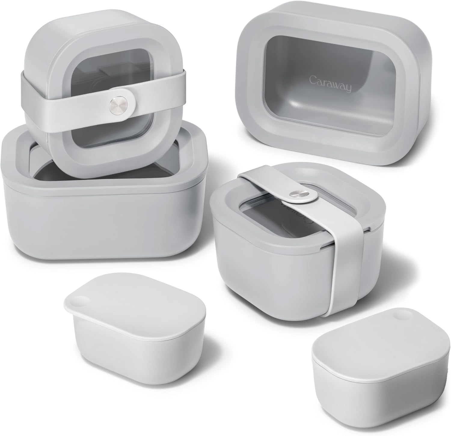 Caraway Mini Food Storage 11pc Set - Glass Storage Containers for Food - Non-Toxic Ceramic-Coated