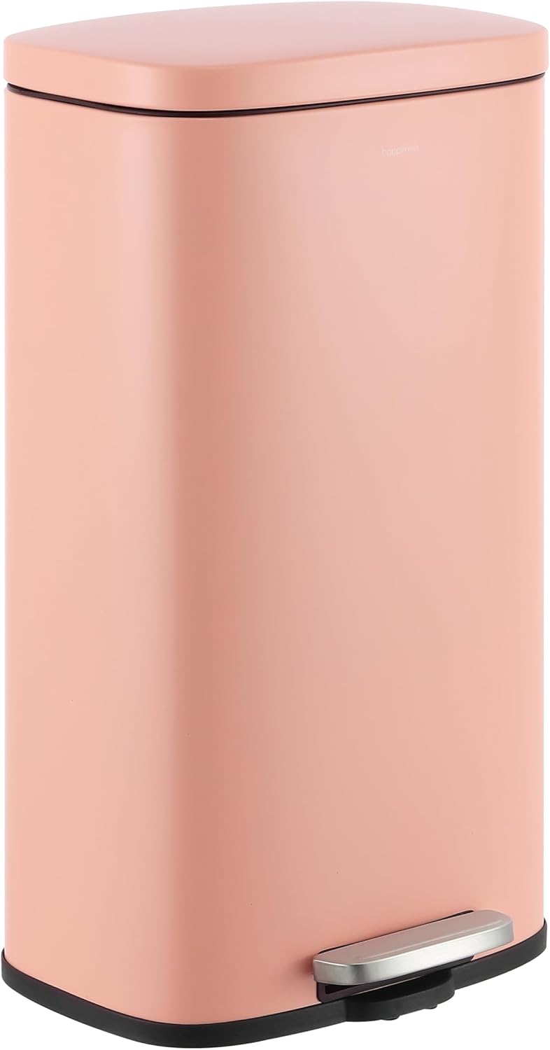 happimess HPM1011F Curtis 8-Gallon Step-Open Trash Can, Fingerprint Resistant, Modern, Minimalistic