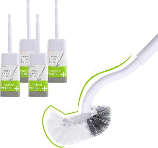 Marbarsse Bathroom Toilet Bowl Brush and Holder, Curved Design Toilet Brush for Deep Cleaning Under