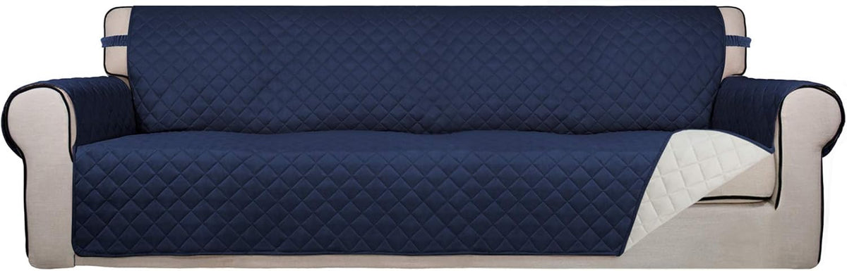 PureFit Reversible Quilted Sofa Cover, Water Resistant Slipcover Furniture Protector, Washable